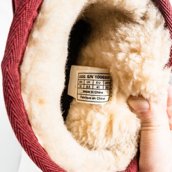 UGG Australia Classic Mini Exotic Scales Sheepskin Boots Women’s 10 Pink Suede - Picture 8 of 10